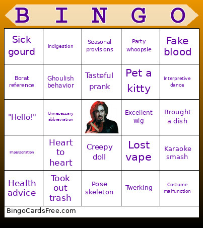 Halloween Bingo Card