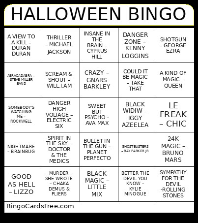 HALLOWEEN Bingo Card 2