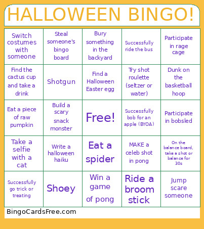 HALLOWEEN ! Bingo Card
