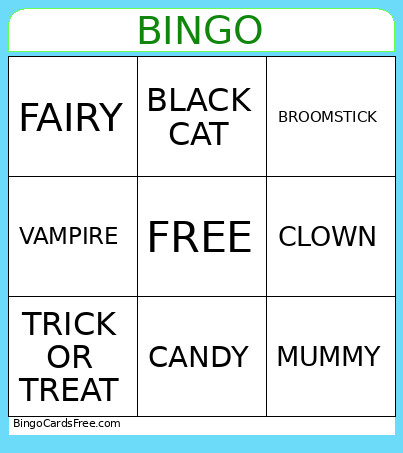 Halloween ! Bingo Card