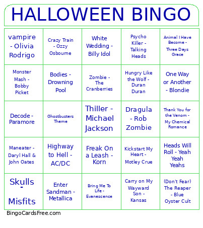 HALLOWEEN R1 Bingo Card