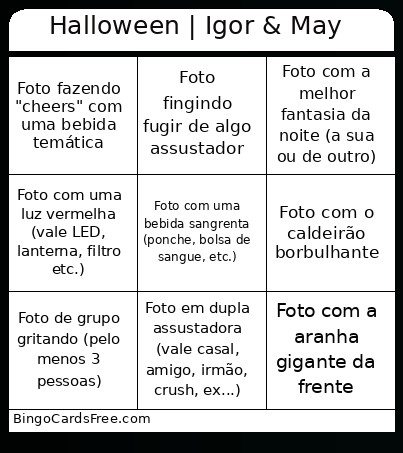 Halloween | Igor & May Bingo Card