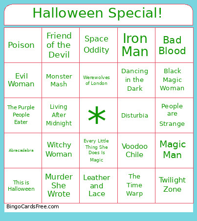Halloween Special! Bingo Card