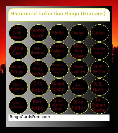 Hammond Collection Bingo (Humans)