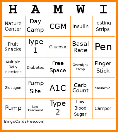HAMWI Bingo Card