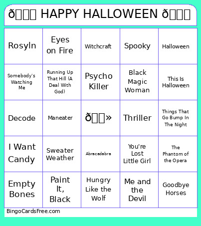 🎃 HAPPY HALLOWEEN 🎃 Bingo Card