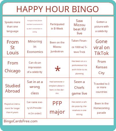 HAPPY HOUR BINGO