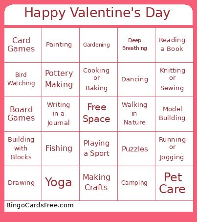 Happy Valentine's Day Bingo Card