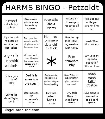 HARMS BINGO - Petzoldt