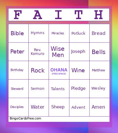 HARRIS OHANA Bingo Card