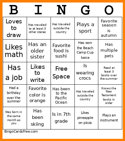 Harvestudents! Bingo Card