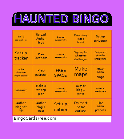 HAUNTED Bingo Card