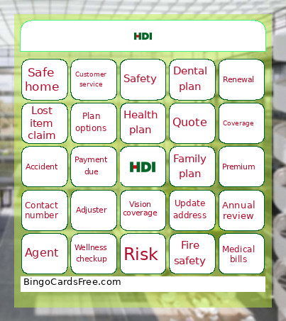 HDINGO Bingo Card
