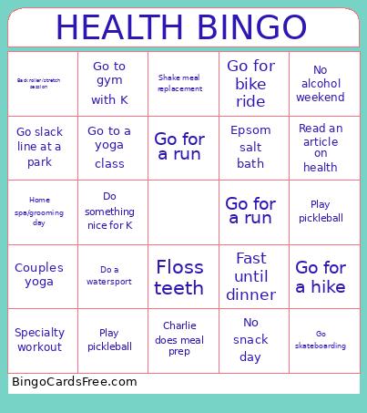 Health Bingo 7.12