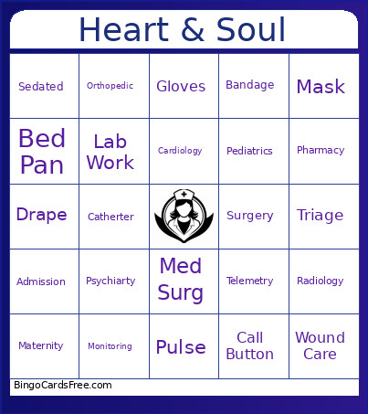 Heart & Soul Bingo Card