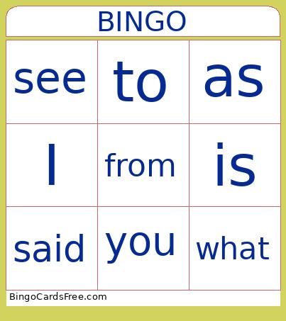 Heart Words Bingo Cards Free Pdf Printable Game, Title: BINGO