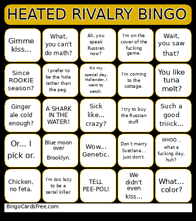 HEATED RIVALRY Bingo Card