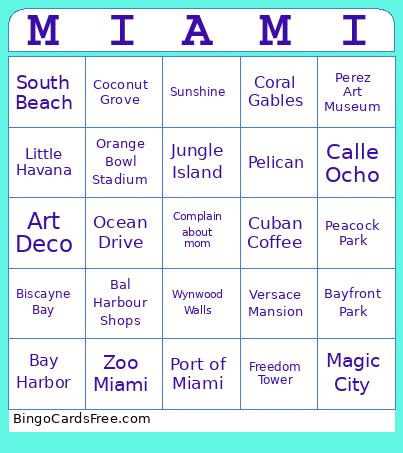 Heather Bingo Card