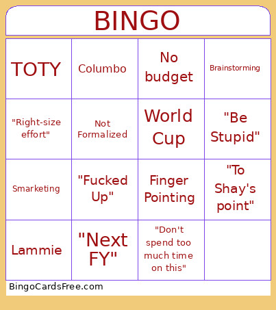 Hellooo Bingo Card
