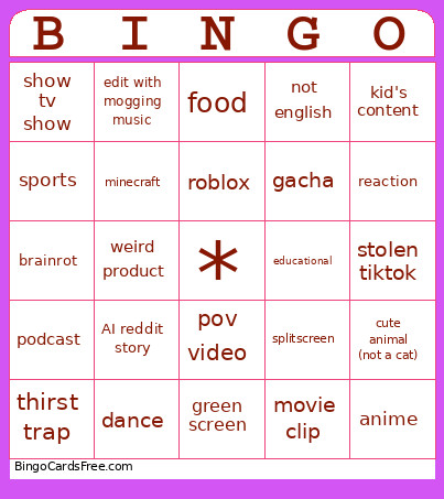 Hellooo Bingo Card