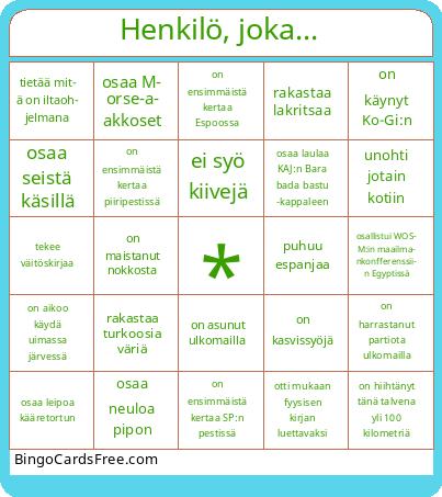 Henkilö, joka... Bingo