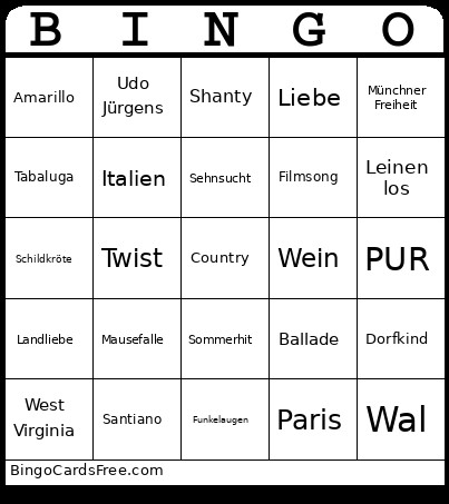 Herbstfest 2025 Bingo Card
