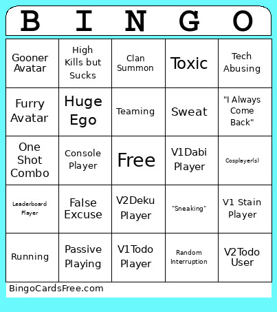 Heroes (Mid)Battlegrounds Bingo Card
