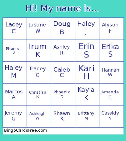 Hi! My name is... Bingo