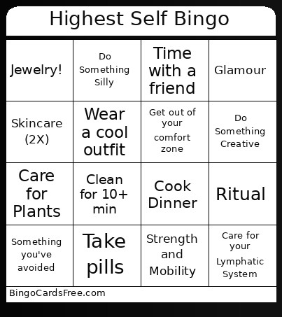 Highest Self Bingo Card