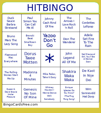 HIT Bingo Card