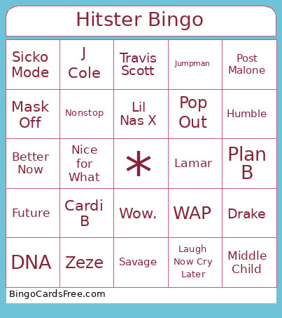 Hitster Bingo Card