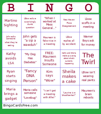 HLA Lab2 Bingo Card