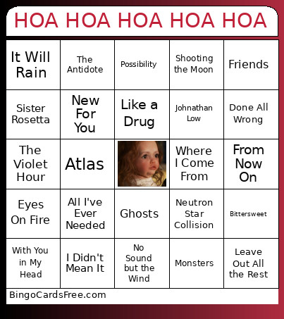 HOA HOA HOA HOA HOA Bingo Card