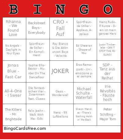 Hochzeits BINGO