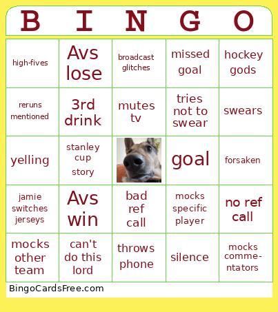 Hockey Bingo