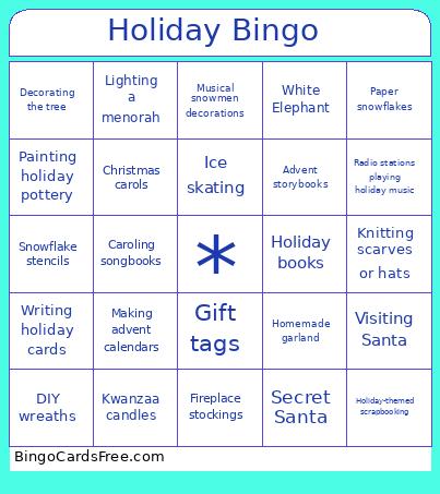 Holiday Bingo Card