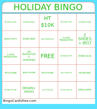 HOLIDAY 2025 Bingo Card