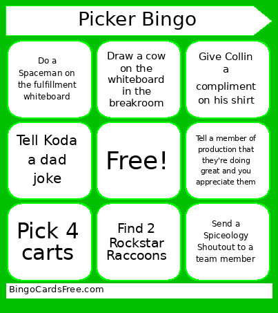 Holiday Bingo Card