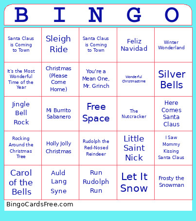Holiday Bingo Card 2
