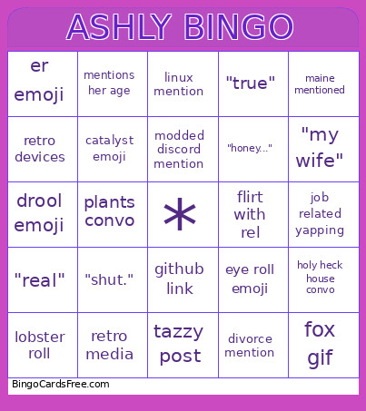 Holy Heck : Ashly Bingo Card