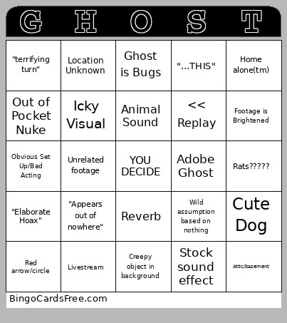 Home Bubgo Bingo Card