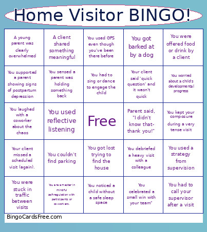 Home Visitor ! Bingo Card