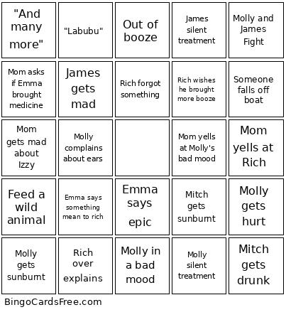 Hopkins family birthday  Bingo