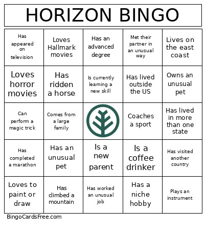 Horizon Bingo Card