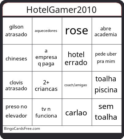 HotelGamer2010 Bingo