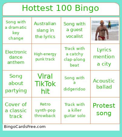 Hottest 100 Bingo