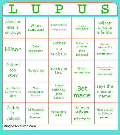 House Bingo Card