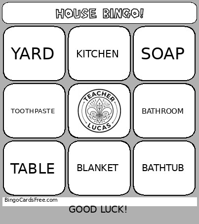 HOUSE ! Bingo Card