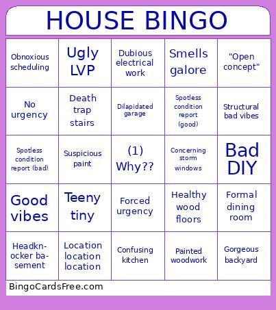 House hunting bingo