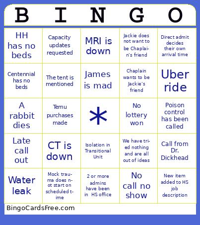 House Sup Bingo Cards Free Pdf Printable Game, Title: BINGO